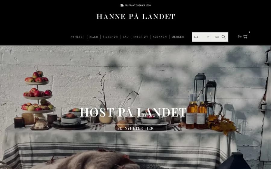 The Hanne på Landet web shop